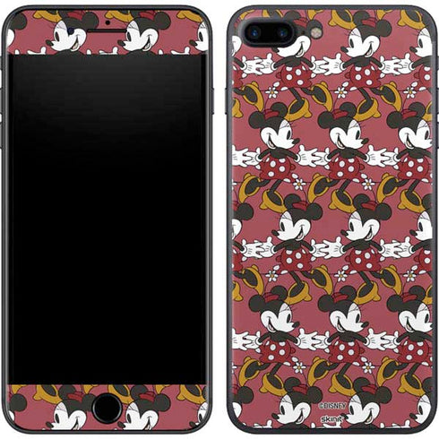 Disney Minnie Mouse Dancing Pattern iPhone 8 Plus Skin